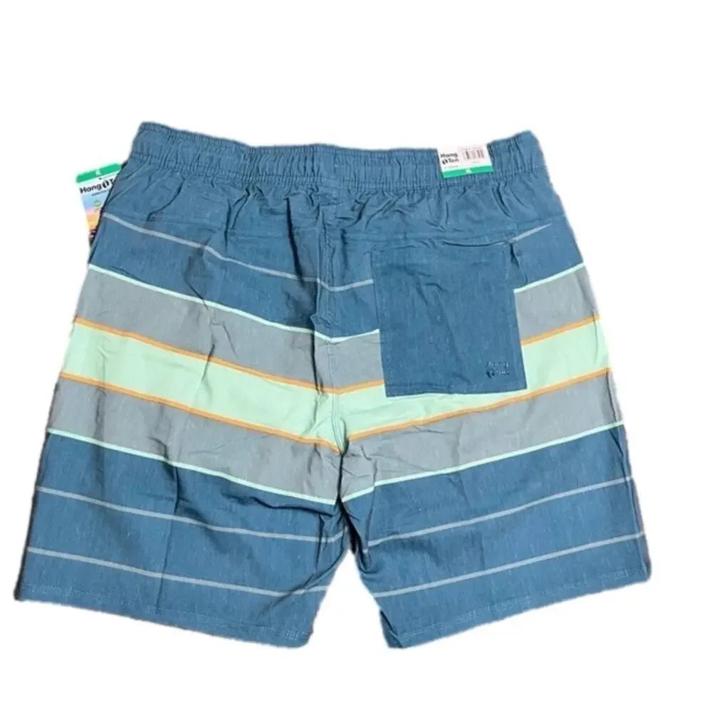 Hang Ten Men's Swim Trunks Shorts Swimwear Green Aqua Size XL NWT